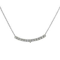 Platinum & Diamond Scoop Necklace